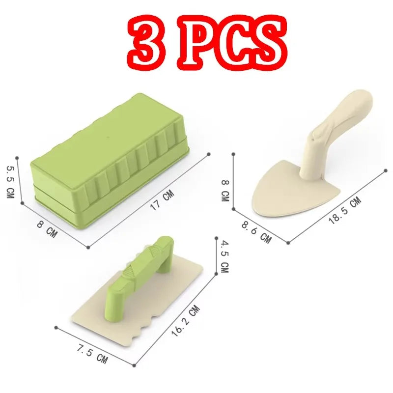 Kids Water Play Beach Toys Sandbox Mold Set Shovel Castle Building Wall Honeycomb Briquette Mold Summer Outdoor Sand Play Game
