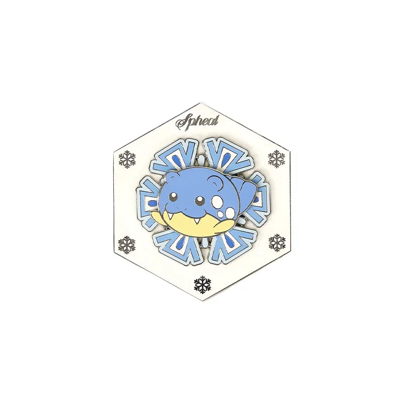 Original PokéMon Snow Realm Illusion Series Plush Ear-Muff Backpack Spheal Snom Ornament Toy New Year Birthday Valentine'S Gift