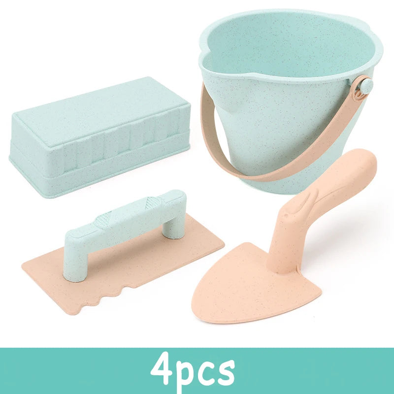 Kid Ice Cream Beach Set Toy Sand Shovel Sandcastle Sandbox Molds Building Kit Summer Fun Outdoor Play Water Sand Travel Toy Gift