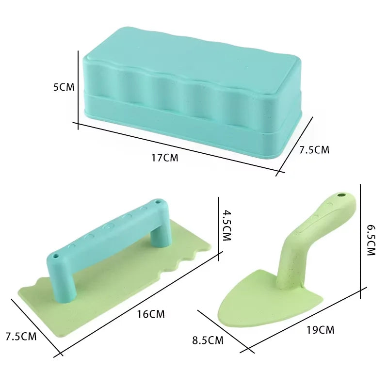 Kids Water Play Beach Toys Sandbox Mold Set Shovel Castle Building Wall Honeycomb Briquette Mold Summer Outdoor Sand Play Game