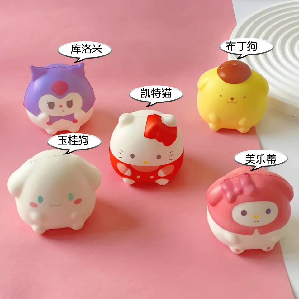Kuromi Hello Kitty Stress Tabas Squishy Anime Cartoon Free Stuff for Boys Girls Children Pocket Pushy Squeeze Fidget Toys Gift