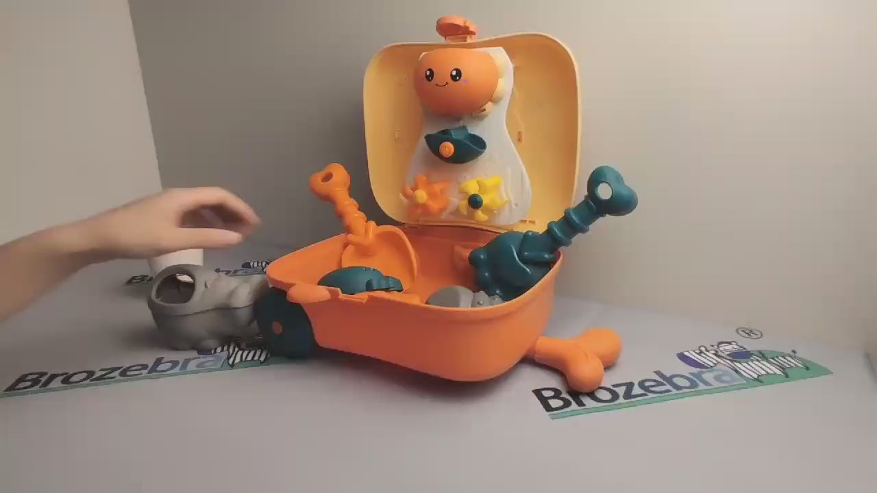 Baby Bathroom Backpack Beach Toys Duck Trolley Case Storage Beach Accessories Shovel Mold Set Sand Toy Games Sandbox For Kids